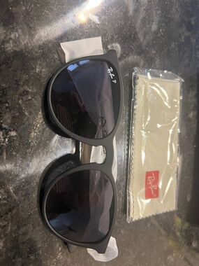 Ray-Ban Black Frame Sunglasses with Dark Lenses